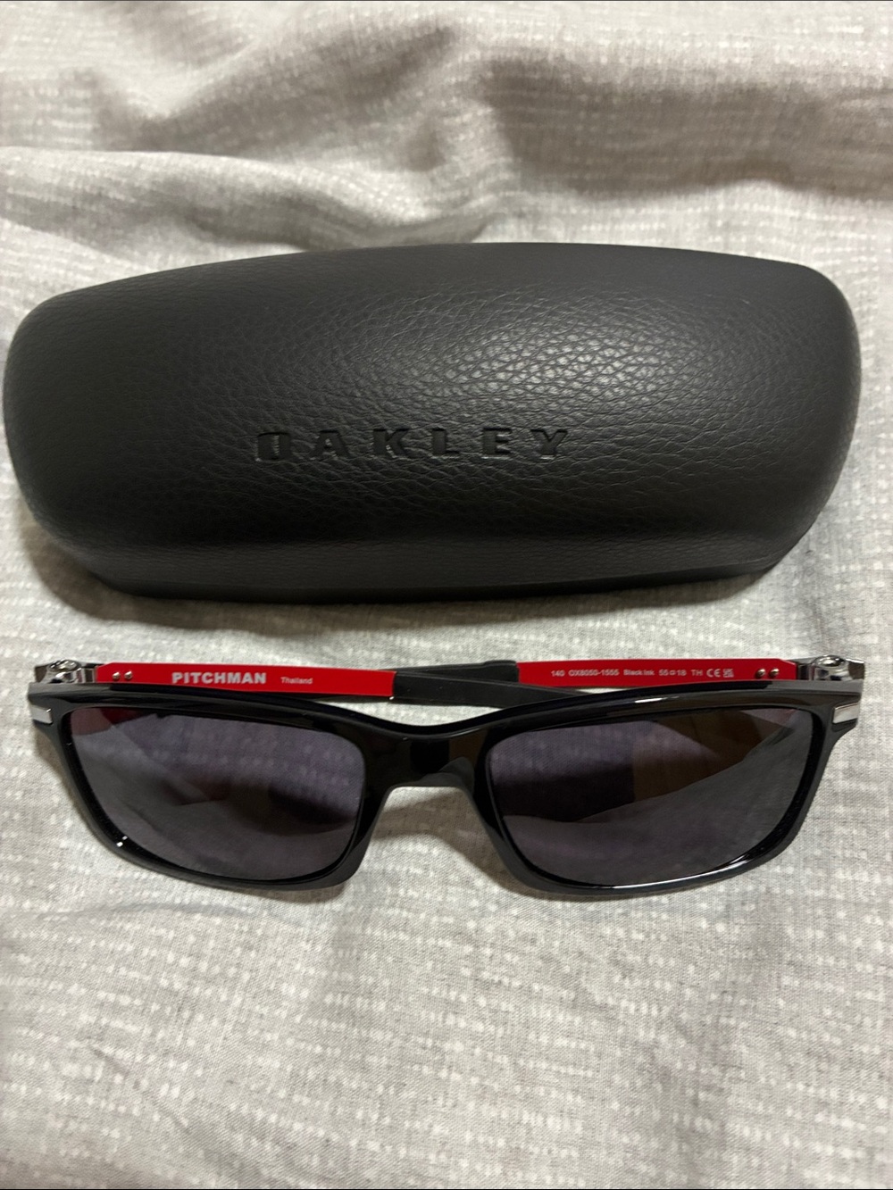 Oakley Pitchman Frames Black with Red Temples